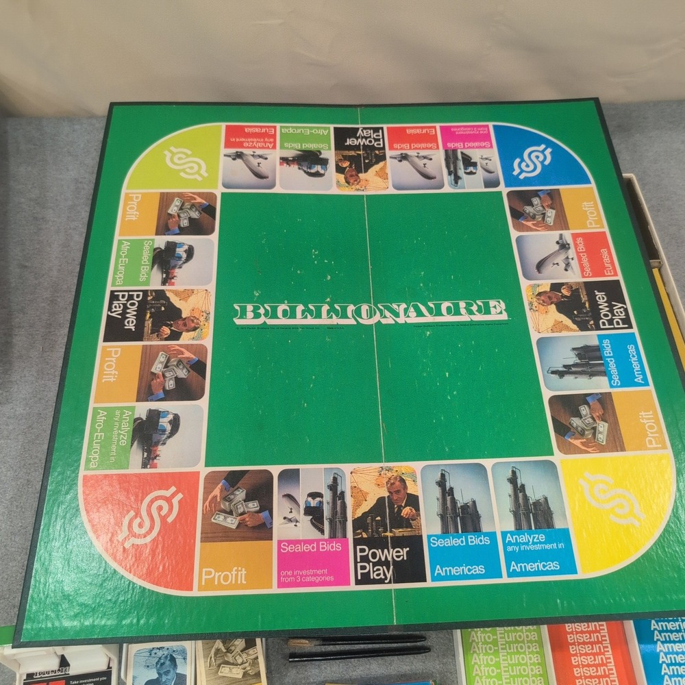 Vintage 1973 Billionaire Parker Brothers Game of Global Enterprise Complete - Picture 7 of 9